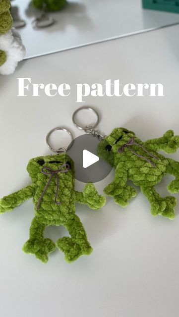 How To Crochet A Leggy Frog, Cute Frog Crochet Pattern, Leggy Frog Pattern Free, Leggy Frog Crochet Pattern Free, 15 Minute Crochet Projects, Crochet Small Keychain, Crochet Leggy Frog Free Pattern, Nothing's New, Free Crochet Frog Patterns