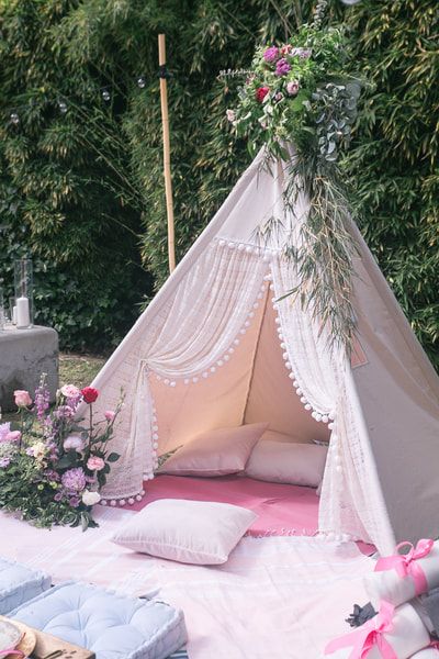 Fairy Teepee Party, Tent Garden Party, Outdoor Teepee, Boho Teepee, Boho Garden Party, Garden Tent, Teepee Party, Summer Garden Party, Picnic Ideas