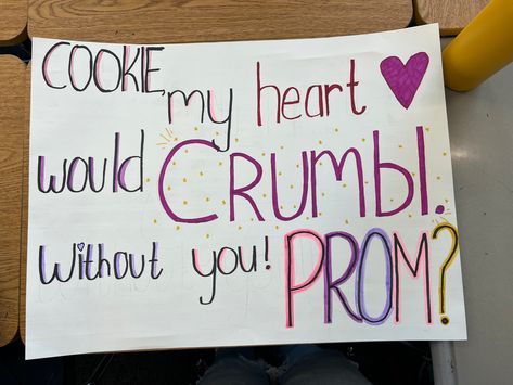 crumbl cookie || crumbl cookies aesthetic || hoco proposal ideas || promposal ideas || hoco proposal ideas for him || hoco proposal ideas funny ||hoco proposal ideas cookie lover || crumbl cookie lover || hoco proposal ideas friends || promposal ideas for best friend Crumbl Dance Proposal, Cookie Promposal Ideas, Crumbl Cookie Promposal, Hoco Proposals Ideas Crumbl Cookie, Crumble Hoco Proposal, Cookie Hoco Proposals, Crumbl Promposal, Crumble Cookie Hoco Proposal, Crumbl Cookie Hoco Proposal