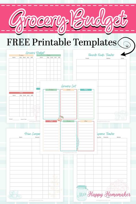 Free Grocery Budget Template to Save Money on Groceries Grocery Budget Template, Free Printable Grocery List Templates, Printable Grocery List Template, Grocery List Printable Free, Budget Forms, Free Grocery List, Grocery List Template, Budget Cooking, Grocery Budget