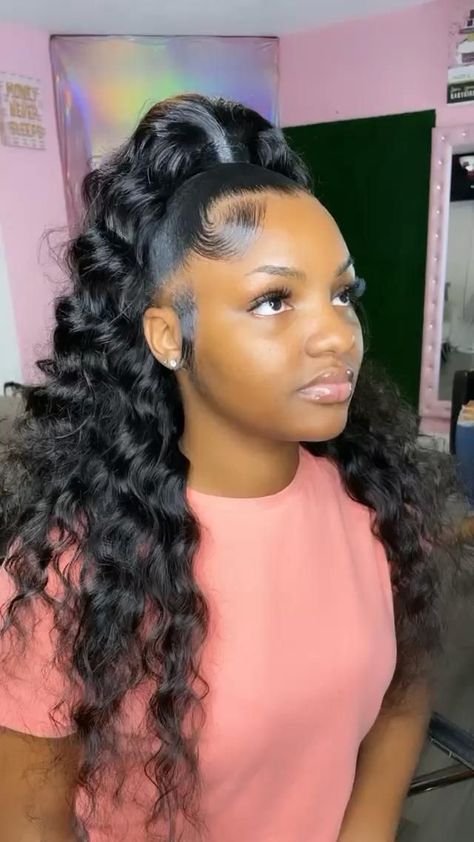 Half Up Half Down Hairstyles Black, Hairstyles For Black Women Half Up, Half Up Half Down Hair Styles Black, Up Down Sew In Weave, Up Down Ponytail Hairstyles Weave, Half Up Half Down Hair Black Women Wuick Weave, Up And Down Ponytail Black Women, Half Up Ponytail Hairstyles Black Women, Half Up Half Down Hairstyles With Weave