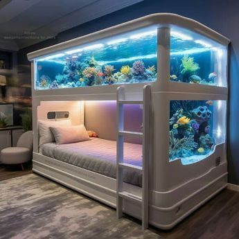 Annabelle Drawing, Incredible Bedrooms, Aquarium Bed, Enchanted House, Kids Den, Ocean Table, Amazing Bedroom Designs, Bedroom Makeovers, Cool Room Designs