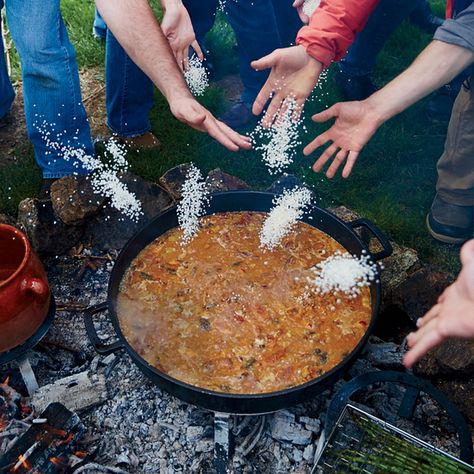 In this easy take on the Spanish classic arroz con pollo, chicken and rice are seasoned with smoked paprika and a bit of saffron. Rabbit Recipes, Spanish Tapas Recipes, Chicken And Rice Dishes, Spanish Chicken, Tapas Recipes, Spanish Tapas, Spanish Dishes, Rabbit Food, Spanish Food