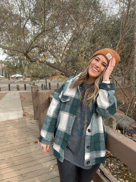 Green Plaid Jacket, Spring Fashion Women, Denim Jacket Winter, Dresses Casual Winter, Oversized Jacket, Plaid Jacket, Winter Coats Women, Denim Coat, Green Plaid