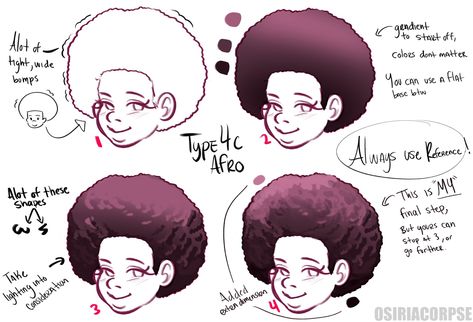 “Erm someone asked for a Afro tut…erm…idk if I explained it well, just ask any questions if needed 😭😭😭😭(excuse the handwriting)” Afro Hairstyles Art Reference, How To Draw An Afro, How To Draw Afro, Afro Drawing Reference, Black Hairstyles Drawing Reference, Black People Hairstyles, Afro Drawing, Afro Hair Drawing, Drawing Tutorial Face