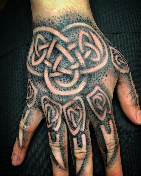 Celtic Hand Tattoos, Celtic Tattoo Ideas, Celtic Warrior Tattoos, Hand Tattoos Ideas, Tiger Hand Tattoo, Traditional Viking Tattoos, Celtic Tattoo Designs, Mandala Hand Tattoos, Butterfly Hand Tattoo