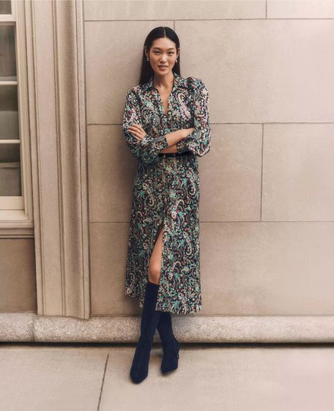 Floral Belted Shirtdress