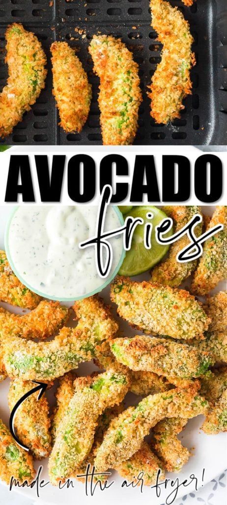 Air Fryer Avocado Fries 🥑🍟 Avocado Fries Air Fryer, Air Fryer Avocado, Fries Air Fryer, Fried Avocado, Avocado Fries, Air Fryer Recipe, Air Fry Recipes, Air Fryer Dinner Recipes, Air Fryer Healthy