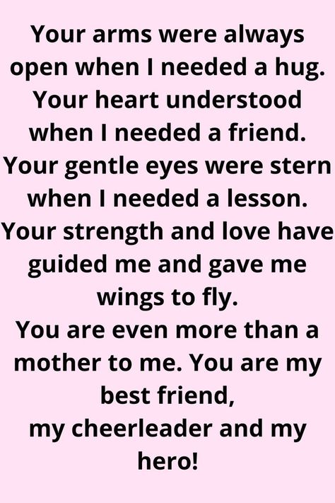 Mother Daughter Quotes For Mom I Love You, Second Mom Quotes From Daughter, Thank You Mum Quotes From Daughter, I Love You Mum Quotes, Amazing Mum Quotes, Mom Appreciation Quotes From Daughter, Nice Things To Say To Your Mom, Quotes For Mum From Daughter, Thank You Mom Quotes From Daughter