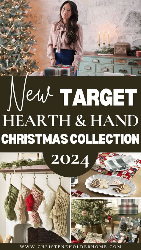 The new Hearth and Hand with Magnolia Target Christmas 2024 collection is available now! I'm sharing all of my favorite pieces from this season's collection. | Christene Holder Home Hearth And Hand With Magnolia Christmas, Target Christmas 2024, Christmas Hearth Ideas, Joanna Gaines Christmas Tree, Joanna Gaines Christmas Decor, Joanna Gaines Christmas, Magnolia Christmas Decor, Magnolia Christmas, Hearth And Hand With Magnolia