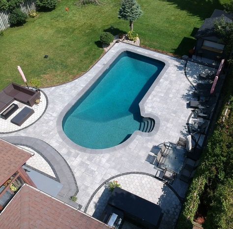 Grey Pool, Pool Patio Designs, Pool Inspiration, Pool Pavers, Drainage Channel, Pool Coping, Beacon Hill, Pool Decks, Outdoor Bbq