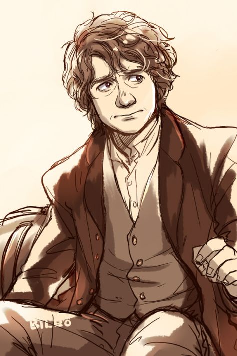 Hobbit Art Fanart, Bilbo Baggins Sketch, Bilbo Drawing, Bilbo Baggins Drawing, Bilbo Baggins Fanart, Bilbo Fanart, The Hobbit Art, Concerning Hobbits, Hobbit Art