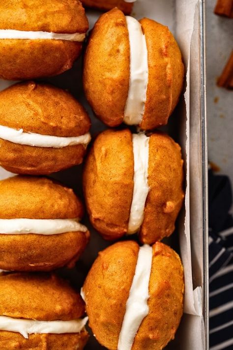 Pumpkin Gobs, Pumpkin Whoopie Pie, Pumpkin Whoopie Pie Recipe, Whoopee Pie, Cream Cheese Pumpkin, Whoopie Pie Recipe, Pumpkin Whoopie Pies, Pies Recipes, Sweet Potato Pies Recipes