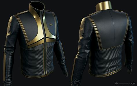 ArtStation - Amarr Male Jacket - EVE Online Resource Wars, Jakob Falkenberg Hero Outfits, Online Outfits, Male Jacket, Star Trek Uniforms, Sci Fi Clothing, Eve Online, Sci Fi Fashion, Future Clothes, Cyberpunk Fashion