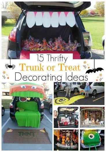 This post is totally helpful for finding tons of ideas on trunk or treats that aren't so expensive. My favorite is the yellow brick road one - so adorable! 15 Thrifty Trunk or Treat Decorating Ideas Trunk Or Treat Decorating Ideas, Happy Money Saver, Trunk Or Treat Ideas, Fall Carnival, Happy Money, Ideas For Halloween, Treat Ideas, Brick Road, The Trunk