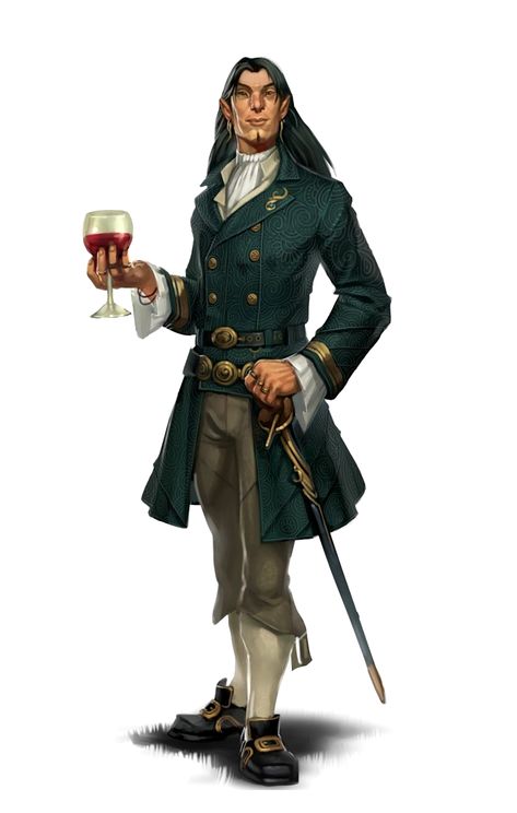 Male Half-Elf Aristocrat Noble - Pathfinder PFRPG DND D&D 3.5 5E 5th ed d20 fantasy Modern Elves, Warrior Style, Dnd Elves, Andrew Loomis, Half Elf, Vampire Art, Male Character, Fantasy Rpg, Medieval Fantasy