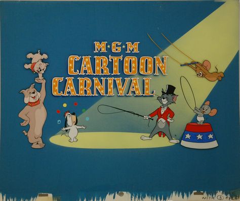 MGM Cartoon Carnival title Cel & Background - ID:octtomjerry0130 | Van Eaton Galleries 40s Cartoon, Letter Reference, Tv Theme Songs, Cartoon Drawing Ideas Easy, Cartoon Drawing Ideas, No Signal, Bubblegum Pop, Umbrella Term, Intro Youtube