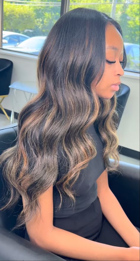 Black Hair Balayage, Loose Waves Hair, Quick Weave Hairstyles, Protective Hairstyles Braids, Hair Twist Styles, Girls Hairstyles Braids, Dye My Hair, Hair Life, Hair Inspiration Color