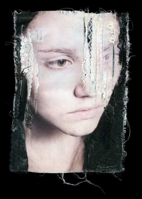 Surreal Portrait Photography, Photography Fabric, Mixed Media Portrait, Collage Portrait, Surreal Portrait, Art Surreal, Mixed Media Design, Fabric Photography, Mixed Media Tutorials