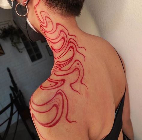 Neck Tattoo Women, Small Neck Tattoos, Airplane Tattoos, Neck Tattoos Women, Red Ink Tattoos, Geniale Tattoos, Japanese Sleeve Tattoos, Stylist Tattoos, Head Tattoos