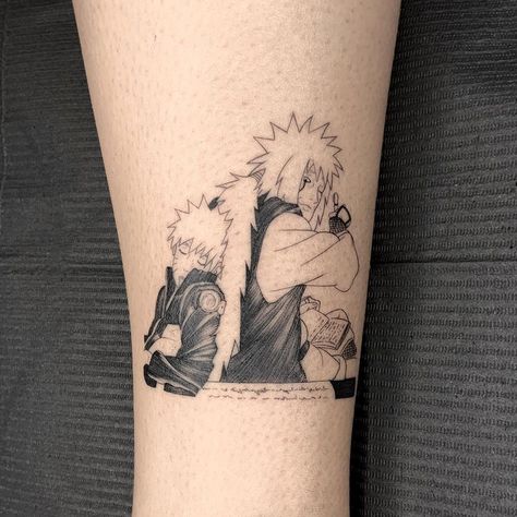 Naruto and Jiraiya. . No comment just 😭😭😭😭😭😭😭😭😭😭😭😭😭😭😭😭😭😭😭😭😭😭😭😭😭😭😭😭😭😭😭😭😭😭😭😭😭😭😭... . Done at cancuncitoooouuu 🌴 . ʕ•ᴥ•ʔ #naruto… Anime Tattoos Naruto, Naruto And Jiraiya, Dark Souls Wallpaper, Hunter Tattoo, Tattoos Matching, Naruto Painting, Tattoo Anime, Just Done, Naruto Tattoo