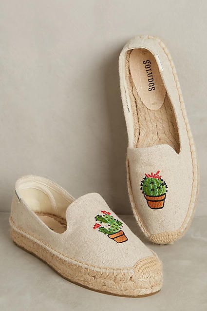 Soludos Embroidered Cactus Espadrilles #anthropologie #espadrilles #cactus #cacti Embroidered Cactus, Trending Womens Shoes, Honeymoons, All About Shoes, Womens Shoes High Heels, Pretty Shoes, Hippie Chic, Work Shoes, Slip Ons