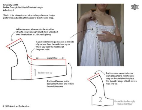 As promised, here is my really big post of pattern notes and adjustments for Simplicity S8941 1790s to Regency Round Gown and Open Robe pattern.This pattern was originally designed in the 1790s sty… Regency Chemise Pattern, Regency Dress Pattern, Regency Costume, Era Dresses, Full Gathered Skirt, Gown Sewing Pattern, American Duchess, Nightgown Pattern, Regency Gown