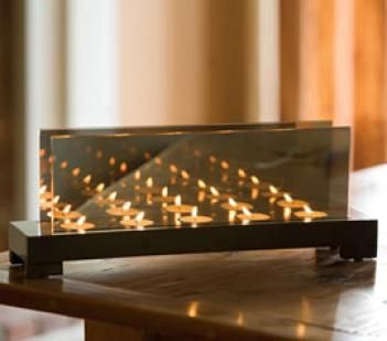 more infinity candles Infinity Mirror Candle Holder, How To Make An Infinity Mirror, Infinity Mirror Table, Infinity Candle, Neon Infinity Mirror, Infinity Table, Mirror Illusion, Wood Cart, Diwali Lights