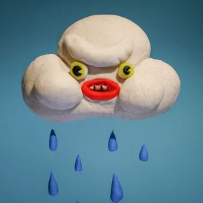 cute mad rain stop motion cloud grumpy claymation rainy rainy day play doh stopmo rain cloud trending #GIF on #Giphy via #IFTTT http://gph.is/2fNgGu3 Clay Animation, Animation Stop Motion, Water Pictures, Rain Cloud, Motion Video, Play Doh, Stop Motion, 3d Illustration, 3d Animation