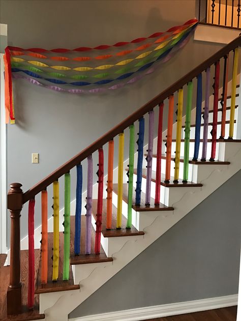 Rainbow party Adult Rainbow Party, Pride Party Decorations, Vintage First Birthday, Rainbow Themed Birthday Party, Pride Party, Candy Theme Birthday Party, Candy Land Birthday Party, Bingo Night, Rainbow Party Decorations