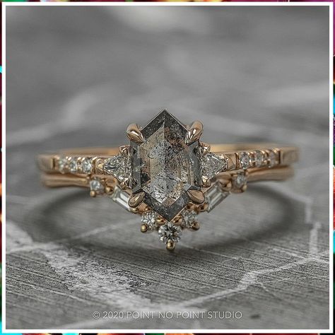 Buy a beautiful engagement ring from Amazon's elegant collection of jewelry. Hexagon Diamond Ring, Nontraditional Engagement Rings, Hexagon Engagement Ring, Crystal Engagement Rings, Gothic Engagement Ring, Cute Engagement Rings, Future Engagement Rings, Hexagon Diamond, Unique Diamond Rings