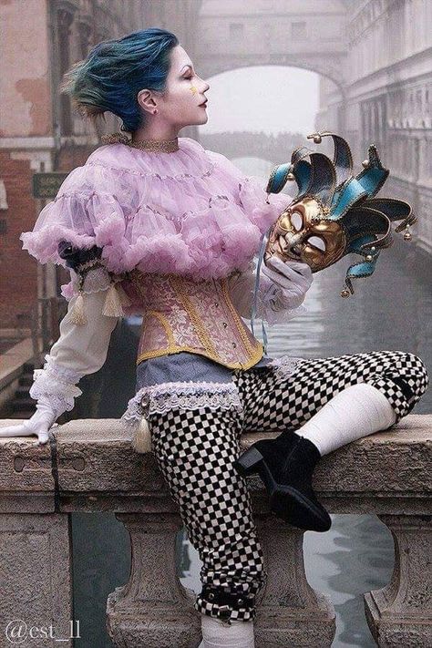 Pierrot Clown, Circus Aesthetic, People With Disabilities, Foto Poses, Poses References, Pose Reference Photo, Character Outfits, Costume Design, Character Design Inspiration