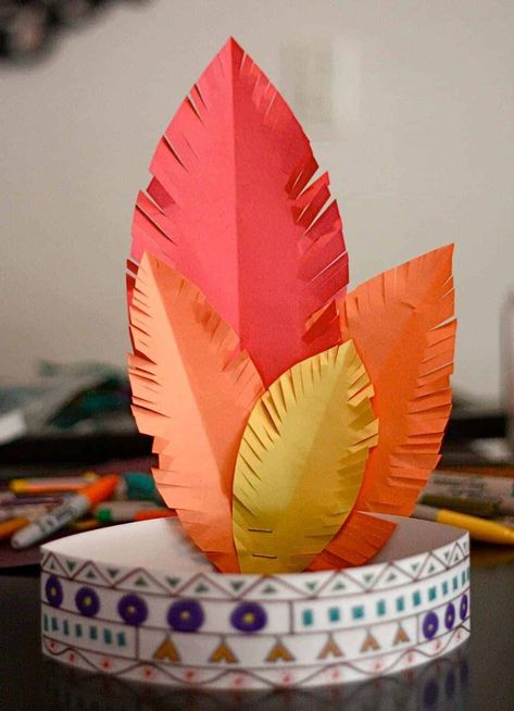 Halloween Candy Crafts, Turkey Crafts Kids, Thanksgiving Hat, Fun Thanksgiving Crafts, Thanksgiving Crafts Preschool, Free Thanksgiving Printables, Easy Thanksgiving Crafts, Headband Crafts, Turkey Crafts