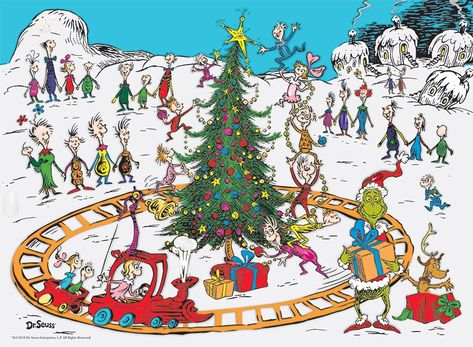 Whoville Christmas Tree Cartoon, Whoville Christmas Background, Grinch Christmas Wallpaper Laptop, Grinch Computer Wallpaper, The Grinch Wallpaper Laptop, Computer Background Christmas, Vintage Christmas Computer Wallpaper, Whoville Wallpaper, Grinch Desktop Wallpaper