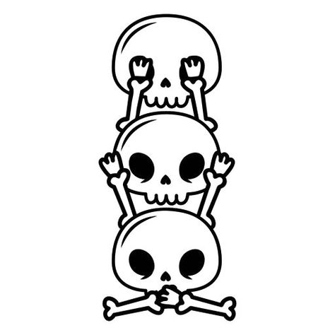 Idee Cricut, Cute Skeleton, Arte Van Gogh, Skull Drawing, Flash Art, Tattoo Design Drawings, Halloween Coloring, Tattoo Stencils, Doodle Drawings