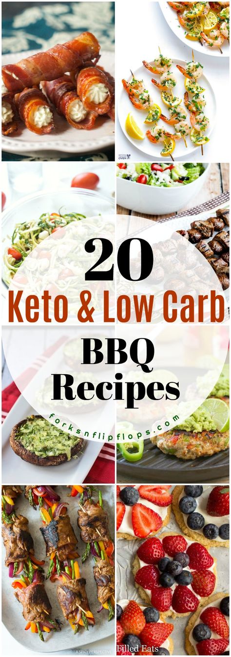 A round up of my favorite Low Carb BBQ and Keto Grilling recipes that covers all the bases by including a variety of low carb appetizers, main dishes, side dishes, desserts and even low carb cocktails. #bbq #grilling #lowcarb #keto #4thofjuly Keto Bbq, Low Carb Cocktails, Bbq Side Dishes, Easy Grilling Recipes, Easy Grilling, Bbq Sides, Low Carb Appetizers, Keto Side Dishes, Keto Foods