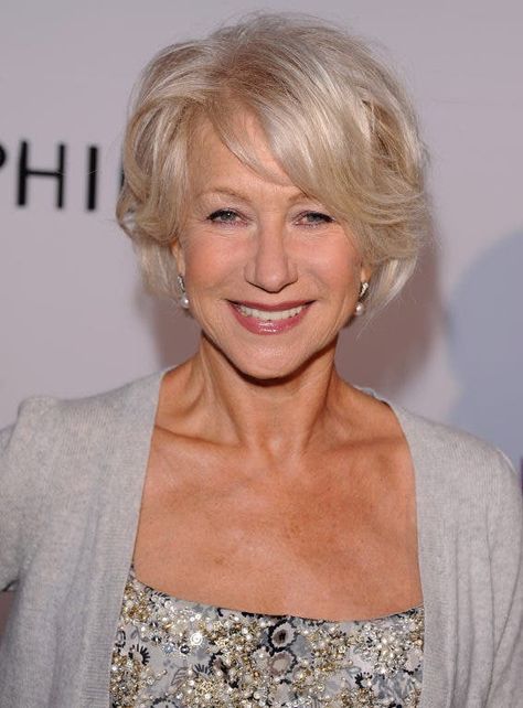 Photos: Hollywood Bowl Opening Night | Hollywood, CA Patch Helen Mirren Hairstyles, Helen Mirren Hair, Helen Mirren Style, Prevent Grey Hair, Mom Hairstyles, Athletic Hairstyles, Helen Mirren, Haircut For Older Women, Curly Bob Hairstyles