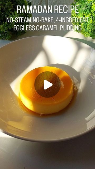 hungry fella on Instagram: "NO-STEAM, NO-BAKE, EGGLESS CARAMEL PUDDING ( SAVE IT TO TRY THIS RAMADAN )  This has to be the easiest pudding out here. You only need 4 simple ingredients and 10 minutes to make this,making it perfect for your upcoming iftar gatherings.  You need -  For the caramel layer  1/2 cup sugar 2 tbsp water  For the pudding  450 ml milk 3 tbsp sugar 3 tbsp custard powder  Add sugar and water in pan and let it caramelize on low heat without stirring.   Once it has achieved a golden colour, carefully pour it in ramekins and set it aside  In another pan, add milk,sugar and custard powder. Whisk it continuously to prevent any lump formation.   Once it starts to thicken,remove it from the heat and pour it over the set caramel  Let it chill in the refrigerator for at least 2- Eggless Caramel Pudding, Eggless Caramel Custard, Recipes With Custard Powder, Carmel Desserts, Caramel Custard, Ramadan Desserts, Easy Puddings, Cream Caramel, Caramel Pudding