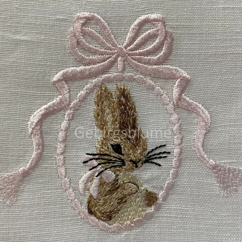 Gebirgsblume - Etsy Cute Aesthetic Embroidery Designs, Cute Machine Embroidery Designs, Coquette Embroidery Pattern, Aesthetic Embroidery Designs, Machine Embroidery Inspiration, Embroidery Aesthetic, Embroidery Felt, Pes Files, Rabbit Embroidery