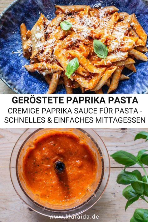 Dieses Rezept für geröstete Paprika Pasta ist super einfach. Die Paprika Sauce wird cremig und aromatisch. Unser Pasta Rezept mit Paprika ist ein schnelles und einfaches Mittagessen für die ganze Familie. Paprika Pasta, Ricotta Sauce, Paprika Sauce, Pasta Sauce, Tortellini, Ricotta, Pasta Dishes, Spaghetti, Grilling