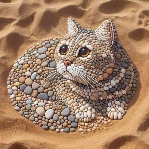 Stone Artwork, Stone Pictures Pebble Art, Diy Rock Art, Mosaic Animals, Art Pierre, Pebble Mosaic, Rock Decor, Pet Rocks, Rock Painting Designs