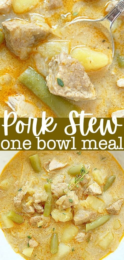 Soup Using Pork Roast, Pork Stewing Meat Recipes, Soup With Pork Chops, Pork Stew Meat Recipes Air Fryer, Pork Stew Meat Recipes Crock Pot, Soup Using Pork, Recipes Using Pork Broth, Stew With Pork Meat, Recipes For Pork Stew Meat