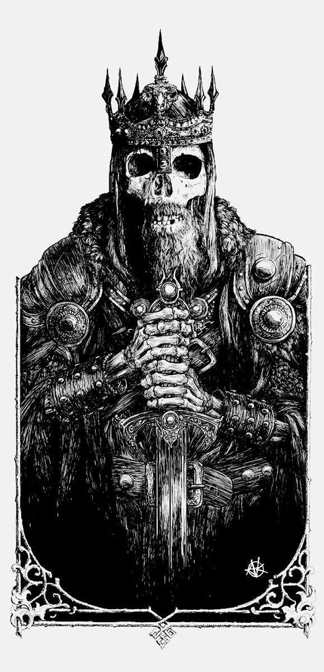 The 80 Wisdom Sayings of the #Vikings #skulls #horror For more great pins go to @KaseyBelleFox Witch King Of Angmar, Art Of Manliness, 다크 판타지, Viking Tattoos, A Skull, Skull Tattoos, Skull And Bones, Gothic Art, Skull Art