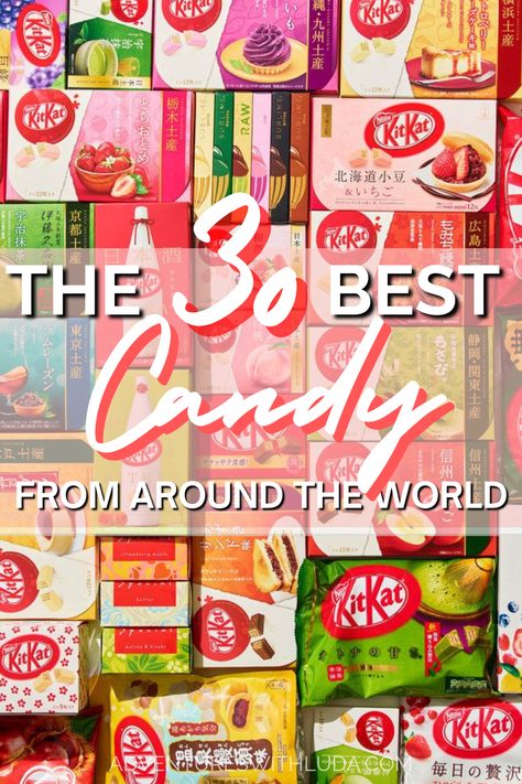 Do you love candy? Do you love to travel? If so, I took both of your favorite things and combined them to bring you the BEST candy from around the world! We’re going beyond the typical chocolate bars to show you the most unique international candy from every corner of the Earth. With 20 countries represented, I’m sure you’ll find a few new favorite international candies... The only hard part is choosing which one to try first! Japanese candy / Asian candy / international candy / Halloween Candy From Around The World, Foreign Snacks, Asian Candy, Candy Halloween, Travel Secrets, Best Street Food, Japanese Candy, Good Foods To Eat, Travel Spots