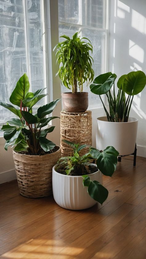 Transform your living spaces into green havens with these indoor home plants Discover easy ways to incorporate decor and bring new life to your home Explore ideas for low light conditions house growing tips decor for living rooms and money-saving tricks Learn about displaying hanging and showcasing large house plants on shelves Find unique plant options to elevate your home decor Plant For Inside The House, Where To Put House Plants, Live Plants In Home Decor, Diy Plant Display Indoor, House Plant Aesthetic, Plants On Shelves, Large House Plants, Zen Balcony, Old Victorian Homes Interior