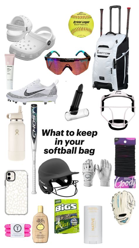 Cute Softball Quotes, Fastpitch Softball Drills, Softball Team Mom, Softball Chants, Travel Softball, Softball Bag, Softball Accessories, Softball Photos, Softball Funny