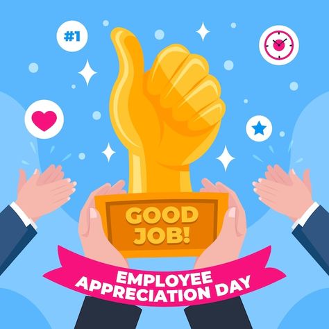 Flat employee appreciation day illustrat... | Premium Vector #Freepik #vector #career-jobs #flat-illustration #occupation #design-illustration Employee Day, Employee Appreciation Day, Day Illustration, Employee Appreciation, Appreciation Post, Calendar Design, Flat Illustration, Good Job, Vector Photo