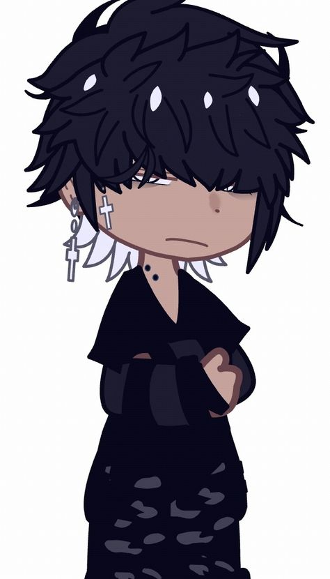 Guy Gacha Club Hair, Gacha Club Guy Hair Ideas, Gacha Club Men Hair, Gacha Guy Hair Ideas, Ideas De Ocs Gacha Club Boy, Gacha Hair Hacks, Gacha Club Oc Black, Gacha Guy Oc, Emo Gacha Club Outfits Male