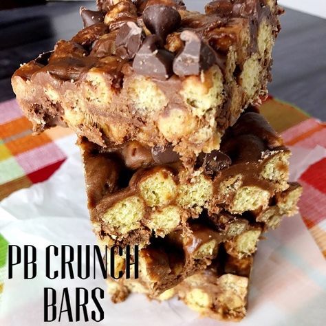 Peanut Butter Crunch Bars Captain Crunch Recipes, Peanut Butter Meltaways Recipe, Brown Sugar Toffee, Peanut Butter Crunch Bars, Captain Crunch Cereal, Crunch Chocolate Bar, Cereal Bars Recipes, Crunch Chocolate, Blondie Bars