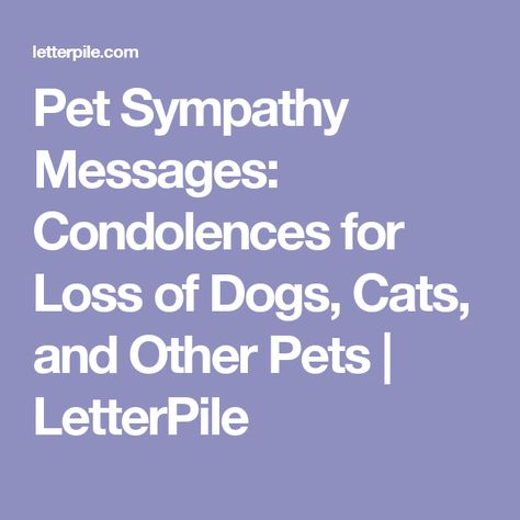 Pet Sympathy Messages: Condolences for Loss of Dogs, Cats, and Other Pets | LetterPile Sympathy Cards For Men, Pet Condolences Dogs, Diy Sympathy Cards, Words Of Condolence, Sympathy Card Sayings, Bereavement Quotes, Condolences Quotes, Pet Condolences, Stampin Up Sympathy Cards